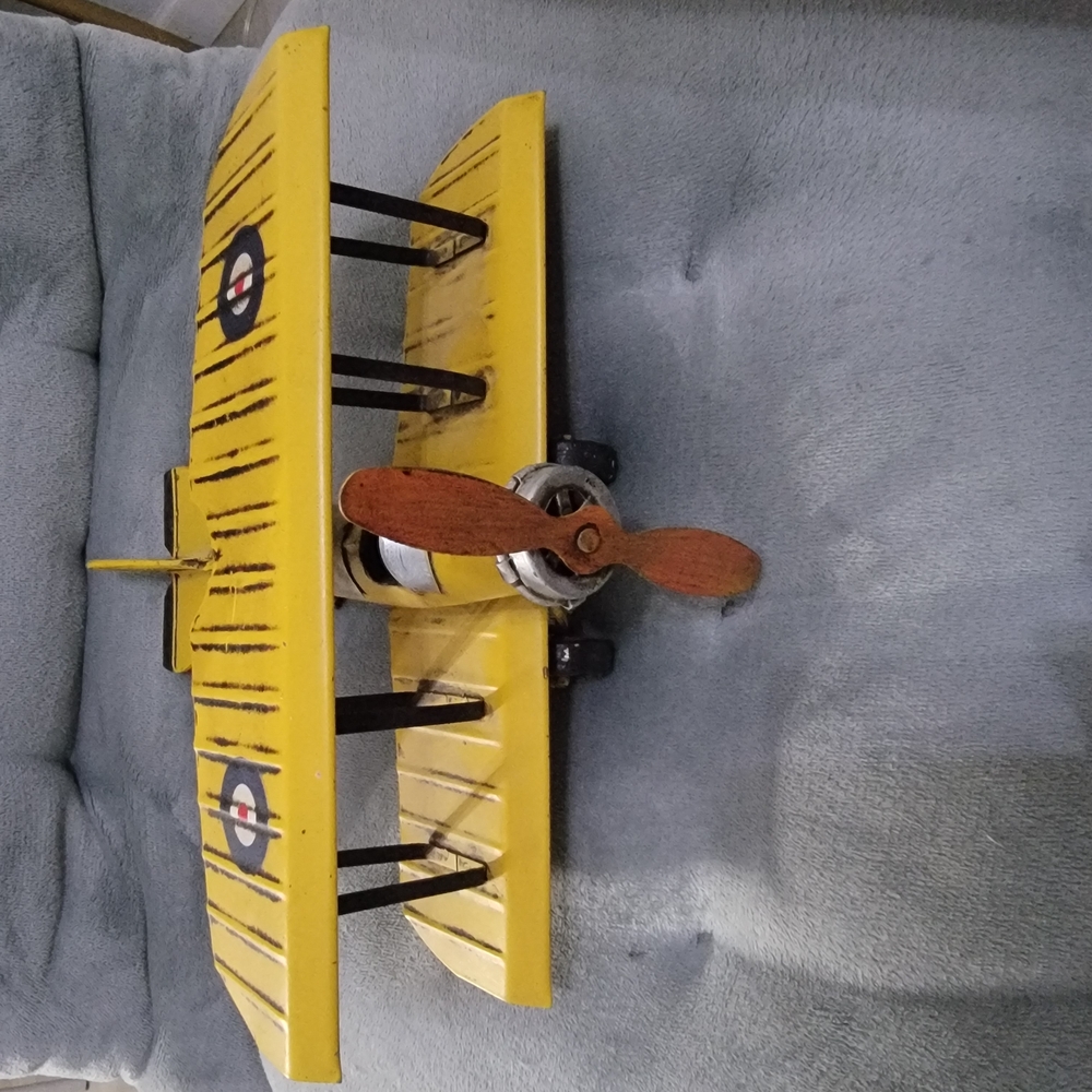 Yellow Vintage Toy Airplane